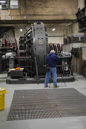 Bob K photographing the old equipment